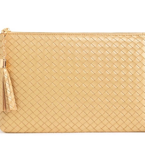 Virginia Wolf Woven Gold Clutch - Picture 4 of 5
